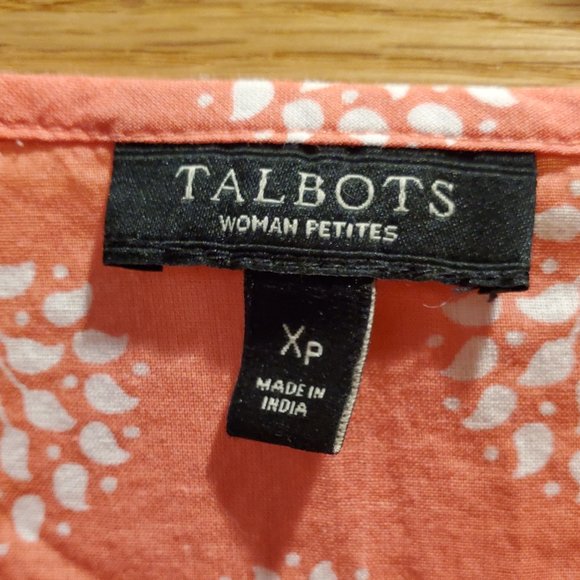 Talbots 100% Cotton Petite Beaded Tunic Size XP - Picture 5 of 8